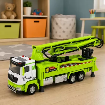LEAN TOYS Betoniarka z pompą ze światłami, dźwiękami, wodą, napęd 1:40