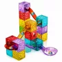 LEAN TOYS Magnetyczne Klocki Konstrukcyjne Kostki Tor Kulkowy Kolorowe 28 szt.