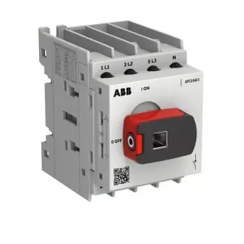 ABB OTOT25G1-4MSN2Plus 25 A 4-biegunowy rozłącznik obciążenia, montaż na panelu, IP65 z przodu