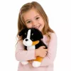 LEAN TOYS Pluszowy Miękki Pies Przytulanka Berneński Pies Pasterski 30x30 cm