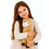 LEAN TOYS Pluszowa alpaka lama Pluszowa zabawka Przytulanka Miękkie futerko Kremowa 38 cm