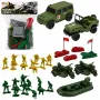 LEAN TOYS Zestaw wojskowy Żołnierze Pojazdy Baza wojskowa Wieża Figurki 46 szt.