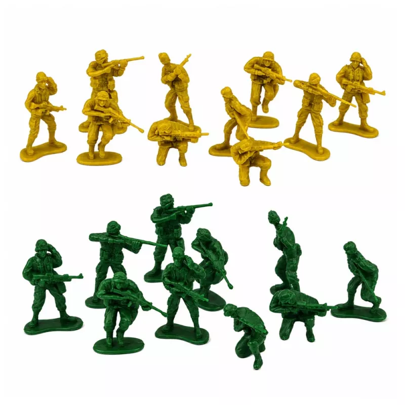 LEAN TOYS Zestaw wojskowy Żołnierze Pojazdy Baza wojskowa Wieża Figurki 46 szt.