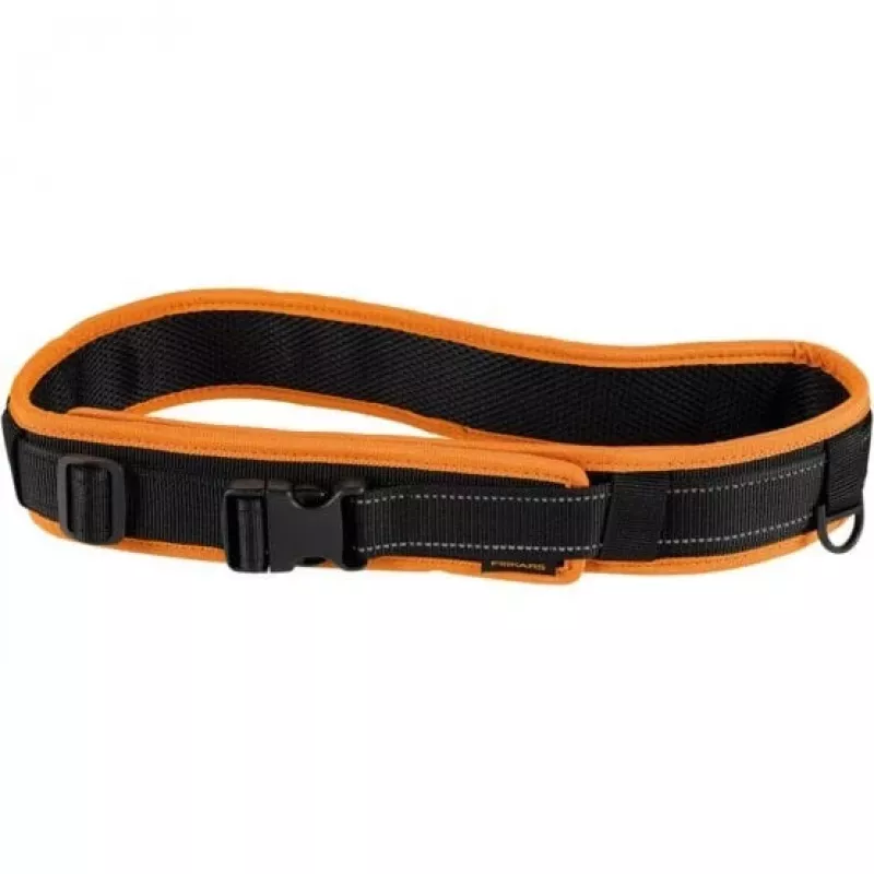 Fiskars 1003626 Functional Form Pas narzędziowy z szybkozłączką, regulowany do 120 cm, trwały, wodoodporny poliester, wiele kieszeni i pętli, czarno-pomarańczowy
