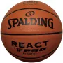 Spalding React TF-250 Piłka do koszykówki z atestem FIBA, rozmiar 7, skóra kompozytowa o wysokiej wydajności, do użytku w hali i na zewnątrz