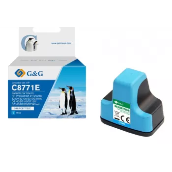 G&G Kompatybilny z HP 363 XL Wysokowydajny wkład atramentowy Cyan (C8771EE)