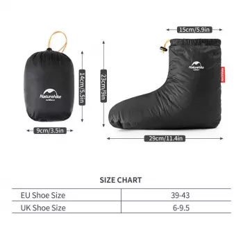 Naturehike Goose Down Ankle Boots NH18S023-T Czarny Średni