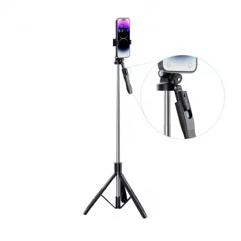 XO SS15 kijek do selfie ze statywem Bluetooth, 180 cm, czarny