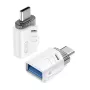 Adapter OTG XO NB256B USB-A gniazdo do USB-C wtyk, biały (NB256B)