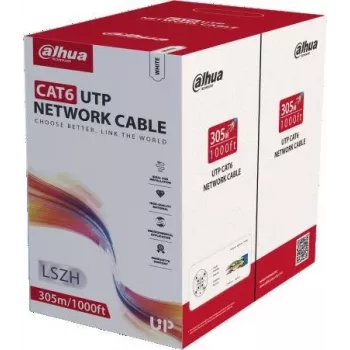 DAHUA PFM923I-6UN-C CAT6 UTP Kabel bębnowy 305m Biały