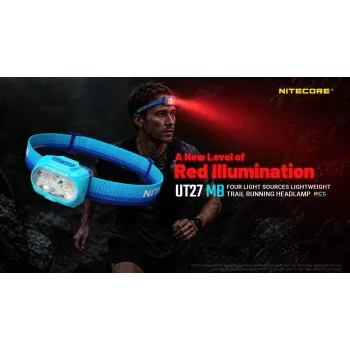 Nitecore UT27 MB 800 Lumenów Podwójna Wiązka Lampa Czołowa z Czerwonym Światłem