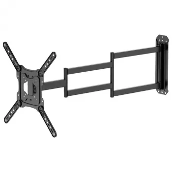 Brateck LPA84-445XL Full-Motion Uchwyt ścienny do TV/Monitora dla ekranów 37-80 cali, nośność 50kg, VESA do 600x400, podwójne ramię przegubowe, czarny matowy