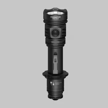 Armytek Predator PRO MAX Taktyczna latarka 3000 lumenów, ciepła biel, zasięg 501m, Cree XHP70.2, akumulator 21700, czarna