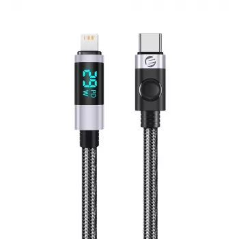 ORICO LDC2L USB-C na Lightning PD 29W kabel z wyświetlaczem LED 2m czarny