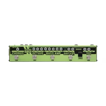 Valeton Dapper Bass Wielofunkcyjny pedal basowy z kompresorem, overdrive/fuzz, wzmacniaczem basowym, chórem, oktawą i tunerem