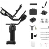 ZHIYUN CRANE 4 COMBO 3-osiowy stabilizator gimbala do kamery z udźwigiem 6 kg, baterią 12 h, ekranem dotykowym i światłem wypełniającym, czarny