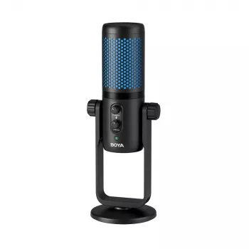 BOYA BY-PM740 Bezprzewodowy mikrofon pojemnościowy z 4 charakterystykami kierunkowymi, 2,4 GHz, USB-A i 3,5 mm, czarny