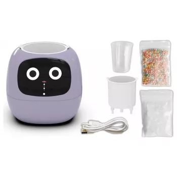 PLANTSIO IVY Inteligentny ogród wewnętrzny, fioletowy, 6-miejscowy system hydroponiczny z pełnym spektrum LED 23W, zbiornikiem 1,5L, automatycznym oświetleniem, panelem dotykowym
