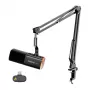 MAONO PD100WS Mikrofon dynamiczny (czarny) - USB-C/XLR, kardioidalny, 24-bit/48kHz, w całości metalowy ze statywem biurkowym