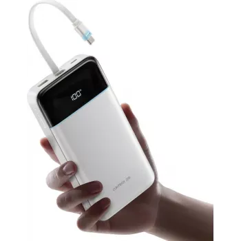 CUKTECH LPB252N 120W 25000mAh Power Bank z wbudowanym kablem USB-C - Biały