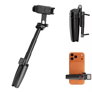 ULANZI Mini Selfie Stick Statyw z pilotem Bluetooth do smartfonów, czarny