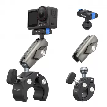 TELESIN Magic Arm Clamp Mount do DJI Osmo Action 5 Pro/4/3, Osmo 360, GoPro, Insta360 – S3-HBM-14-TDJ