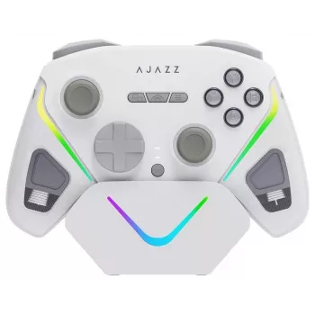 AJAZZ GP100S bezprzewodowy gamepad ze stacją ładującą, biały