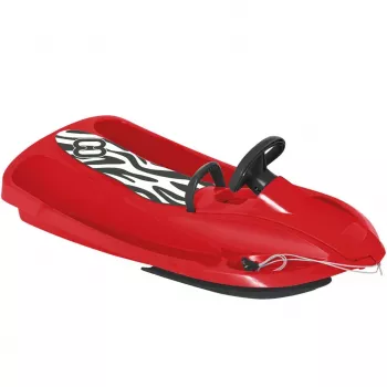 Hamax Sno Zebra Red/Black Nartosans sanki śnieżne z kierownicą i hamulcem ręcznym