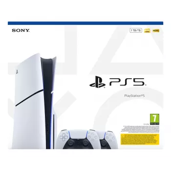 Sony PlayStation 5 Slim Disc Edition 1TB Konsola - Biały i Czarny