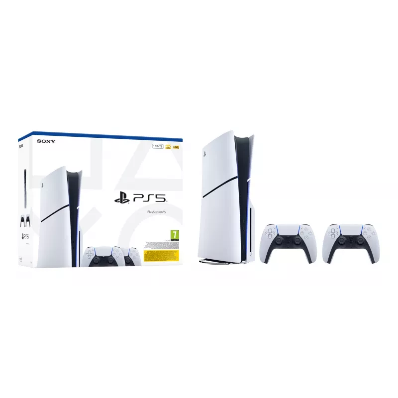 Sony PlayStation 5 Slim Disc Edition 1TB Konsola - Biały i Czarny