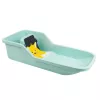 HAMAX Baby Bob Mint Sled 501032 – Mrozoodporne sanki dziecięce HDPE z 3-punktowym pasem bezpieczeństwa, liną do ciągnięcia, do 20 kg