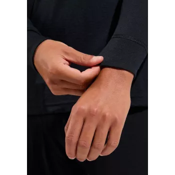 Odlo Merino 200 BL Top Turtle Neck LS Half Zip - Czarny - XL