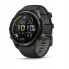 Garmin fenix 9 Pro Multisportowy zegarek GPS z komunikacją satelitarną inReach, koperta ze stali tytanowej DLC w kolorze Carbon Gray 47 mm, czarny/szary pasek silikonowy Pebble Gray