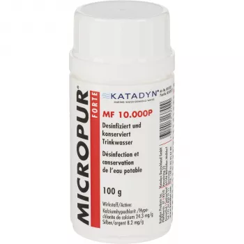 Katadyn Micropur Forte MF 10000P Proszek do uzdatniania wody 100 g – uzdatnia 10 000 litrów