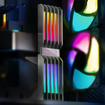 Antec ARGB Uchwyt do GPU, Magnetyczna Podstawa, Regulowany Wysokościowo Wspornik z Adresowalnym Oświetleniem RGB, Stop Aluminium, Czarny