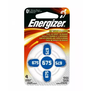 Baterie do aparatów słuchowych Energizer cynkowo-powietrzne, rozmiar 675 (AZ675DP-4 TL4)