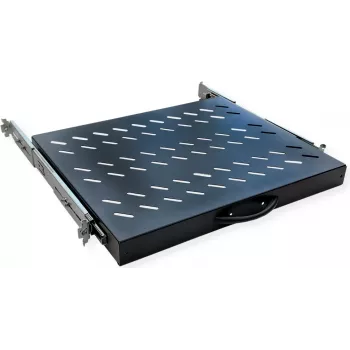 VALUE 19 inch Wysuwana półka do szaf rack o głębokości do 800 mm, 1U, nośność 20 kg, czarna