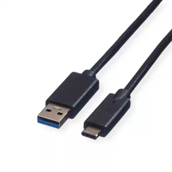 ROLINE USB 3.2 Gen 1 Kabel A do C, 1m, Czarny