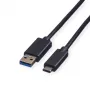 ROLINE USB 3.2 Gen 1 Kabel A do C, 1 m, czarny