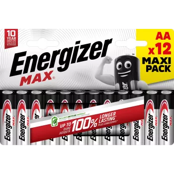 Baterie alkaliczne Energizer Max AA, 1,5 V, 12 szt.