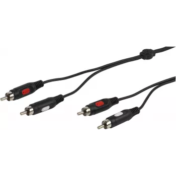 Kabel audio Vivanco 2xRCA – 2xRCA 1.5 m (VVA2RCA15MMK)