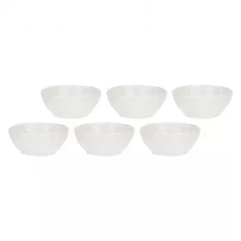 LA PORCELLANA BIANCA LUNIA Zestaw 6 porcelanowych misek 12 cm biały