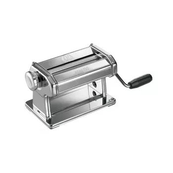 Marcato Atlas 150 Roller Premium ręczna maszynka do makaronu, stal chromowana, wałki 150 mm, 10 ustawień grubości, srebrny