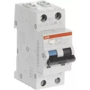 Wyłącznik różnicowoprądowy z członem nadprądowym ABB 2CSR275180R0165 RCBO 1P+N 16 A charakterystyka C 30 mA typ AC 6 kA 2 moduły DS201