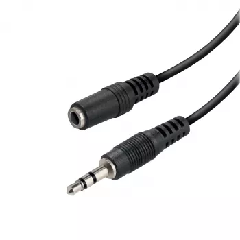 Vivanco VVAXJACK15MFK Przedłużacz audio 3,5 mm, 1,5 m, czarny