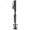 Manfrotto XPRO Monopod+ MVMXPROC5 z włókna węglowego, 5-sekcyjny monopod wideo z podstawą FLUIDTECH