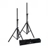 Soundsation SPST-SET70 BK Zestaw stojaków głośnikowych — para statywów z torbą, wysokość 1000–1800 mm, nośność 50 kg, uchwyt 35 mm, czarny