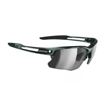 Okulary rowerowe Salice 031RW Green/RW Silver z zapasową przezroczystą soczewką