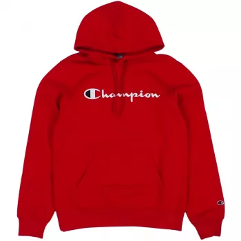 Męska bluza z kapturem Champion Powerblend czerwona 220253 RS054 S