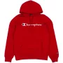 Męska bluza z kapturem Champion Powerblend czerwona 220253 RS054 S